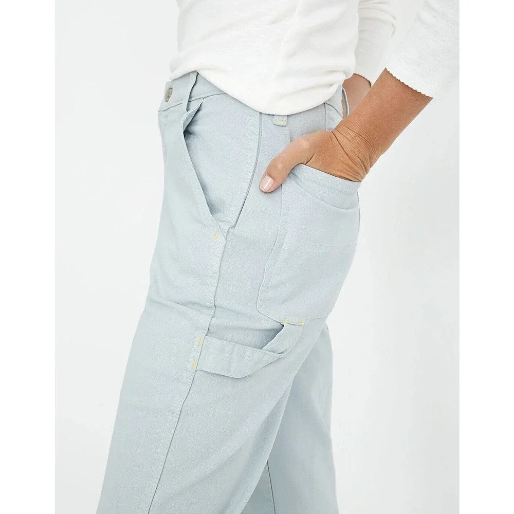 Madewell Women’s Light Blue High Waist Carpenter Pants Size 28 - Picture 7 of 16